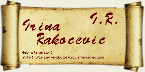 Irina Rakočević vizit kartica